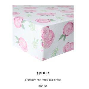 Matching crib sheet and changing pad cover